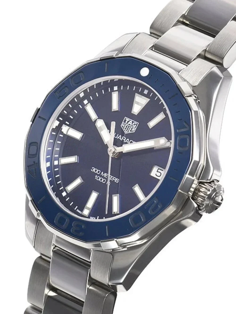 Tag Heuer Aquaracer WAY131S Steel Ceramic Mother of Pearl Blue Dial Womens Watch